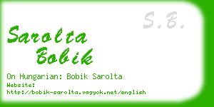 sarolta bobik business card